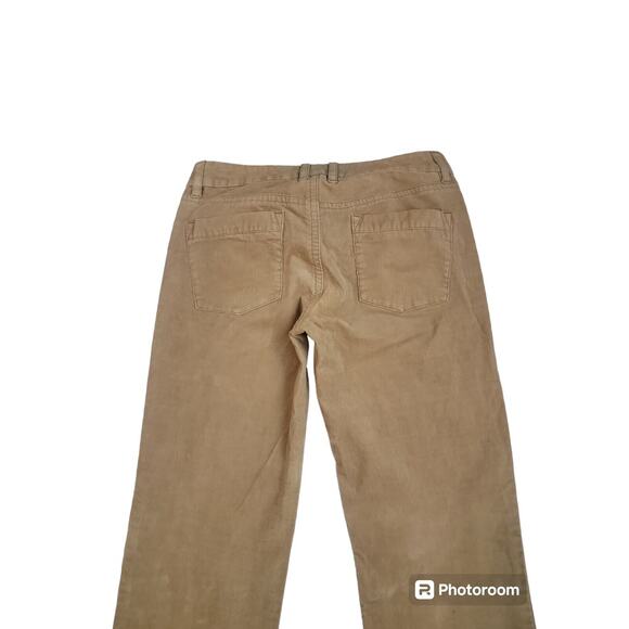 J Crew Corduroy Pants Mens Brown Bootcut 5 Pocket Flat Front Cotton Blend Sz 28R - Picture 3 of 6